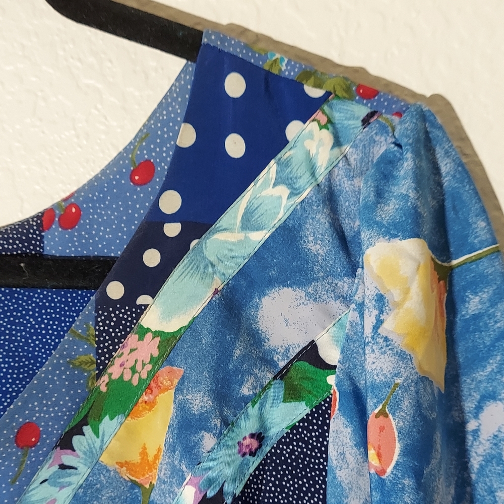 Lisa Maru Honolulu Vintage Multicolor Floral Patchwork Maxi Dress WM Size 3XL - Picture 7 of 15